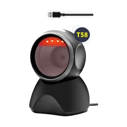 T58 Desktop Barcode Scanner – 1D/2D USB Auto-Sensing Barcode & QR Code Reader,, photo 2
